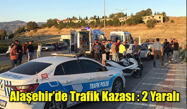 İki aracın karıştığı trafik kazasında 2 kişi yaralandı 